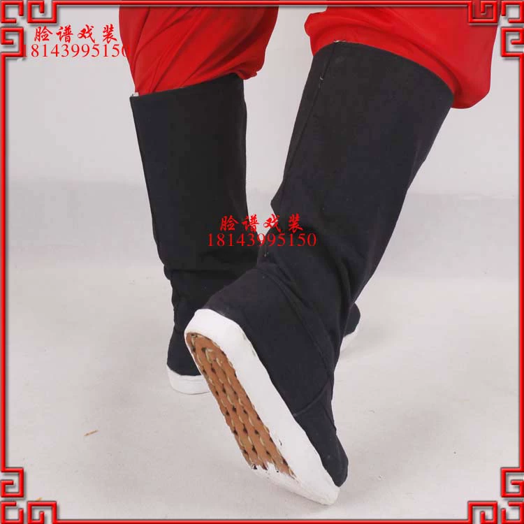 Bắc Kinh Opera Drama Fang Fang Bắc Kinh Opera Trang phục khởi động Yue Opera High Boots Boots Xấu xí chính thức Boots dày Boots Drama Chaofang