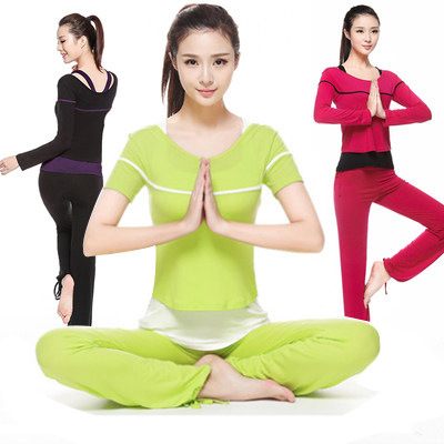 Modal yoga suit female professional high-end fashion three-piece spring and summer running exercise dance fitness suit