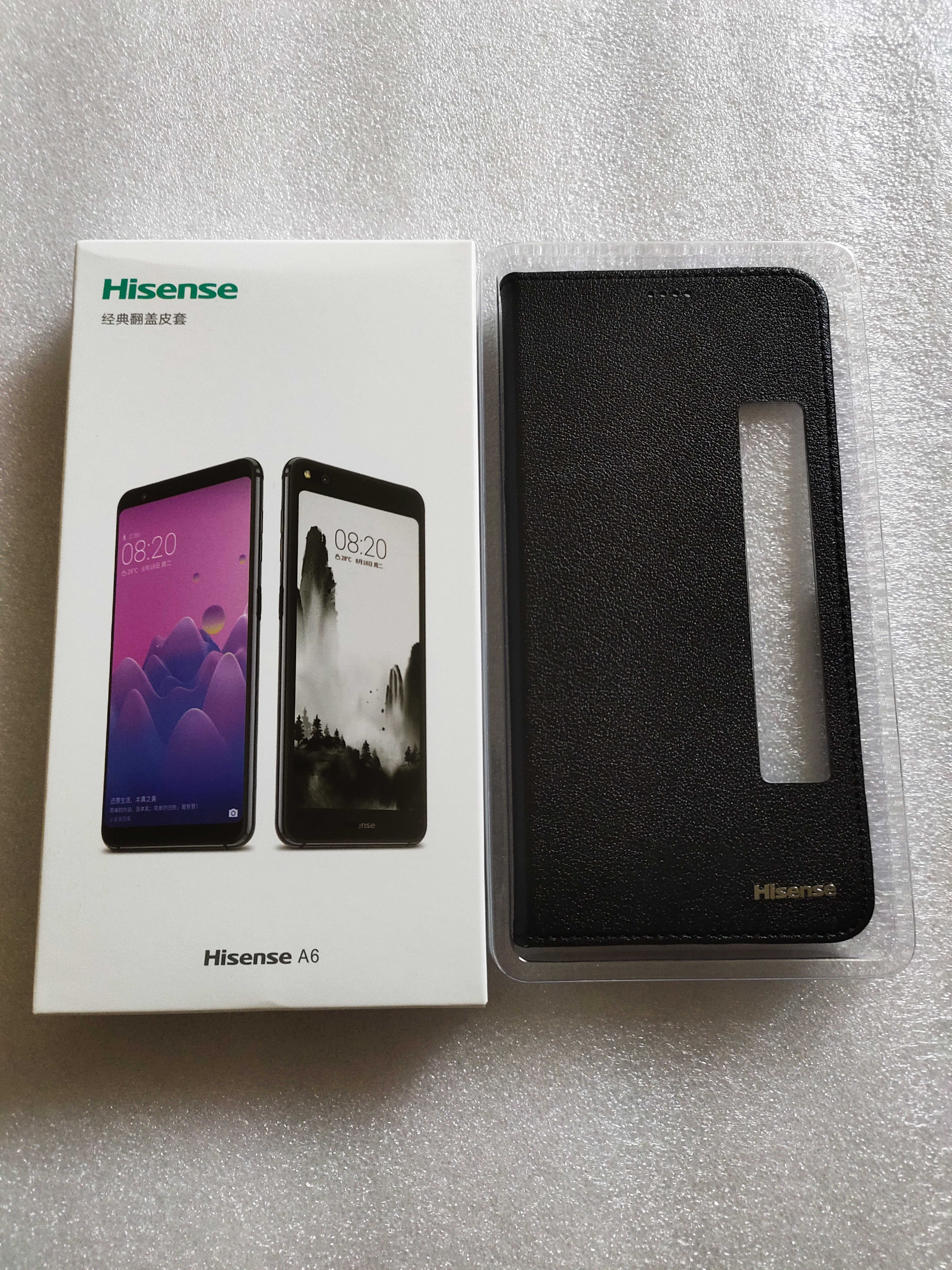 Anti-fall Hisense A6 dual-screen reading mobile phone original leather case flip cover leather case with full angle black original mobile phone case