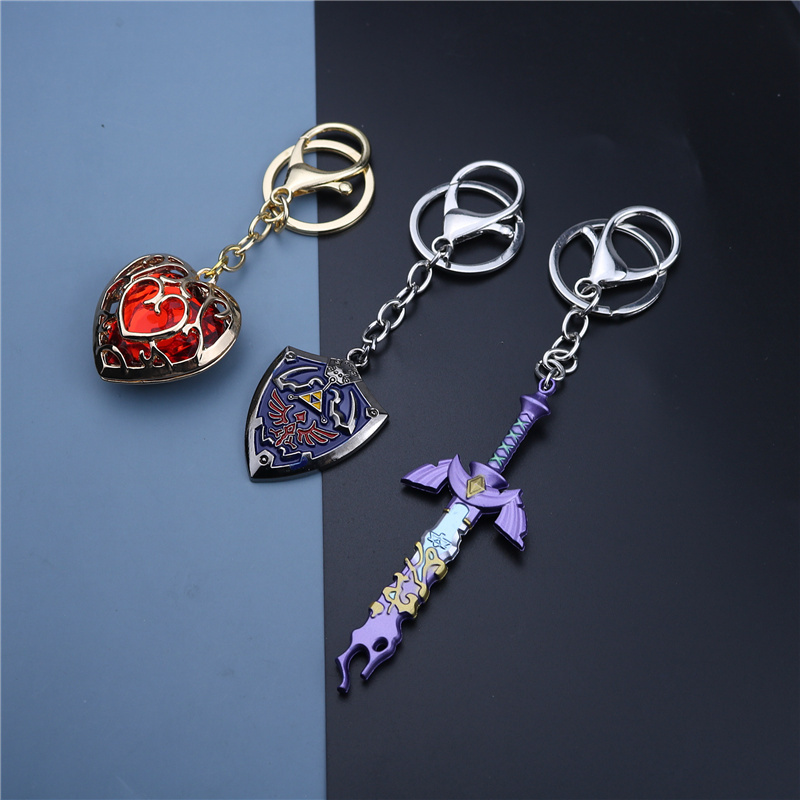 Zelda-Themed Slate Keychain Metal Pendant Car Keychain Tears of the Kingdom Accessory Bag Charm for Men and Women