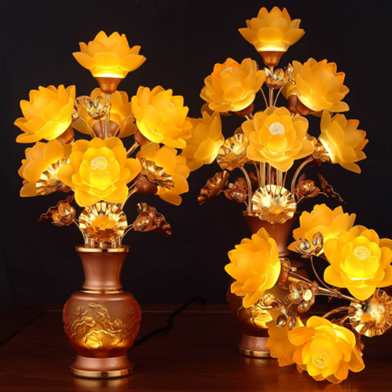 LED glazed lotus lamp Buddha front light for the Buddha's light Buddha Hall lamp Great hall lamp Guanyin lamp lotus lamp Home Changming Lamp-Taobao
