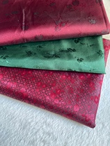 Flowery jacquard satin fabric summer thin antique Hanfu cheongsam complex dark floral brocade fabric