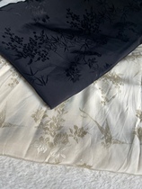 Two-color rayon jacquard antique Hanfu cheongsam retro Chinese style dark floral satin fabric 38 - meters