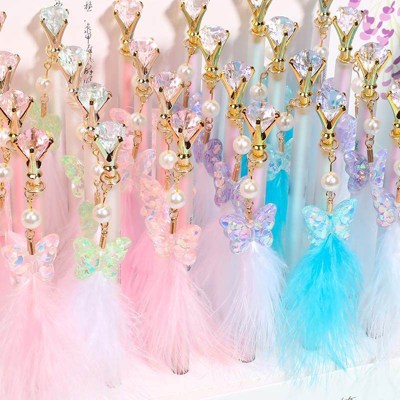 Crystal Butterfly Diamond Automatic Pencil Elementary School Children's Heart Pendant Active Pencil Children 0 5 0 7-Taobao