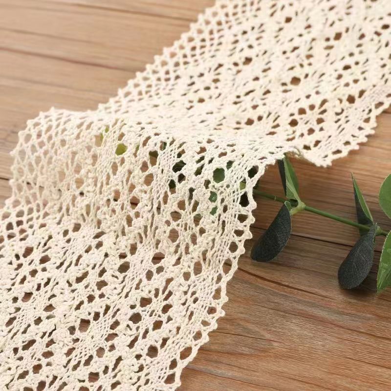 Cotton Thread Hollow Lace DIY Handmade Bag Closure Lace Wide Lace Handmade Accessories Lace Ribbon