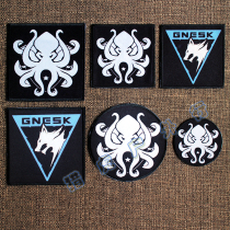 Print Dark Area Breakout Perimeter Magic Sticker Octopus Black Gold International Squad Arm Chapters White Wolfs Team Badge Chest Patch Package