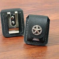 Темно -серая черная кожа Новая трехмерная пентаграмма