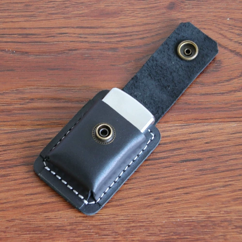 Узкая версия кожаного корпуса Zippo Case Slim Machine Lighter Ceather Case подходит для узкой машины также может настроить другие размеры