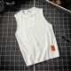 Mùa hè áo thun không tay rộng tay nam cộng với phân bón XL đẹp trai hoang dã thấm mồ hôi áo thun cotton mỏng T - Áo vest cotton vest khoác nam
