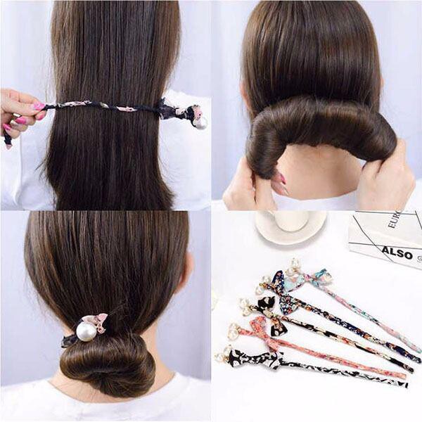 Korean dish hair artifact Styler Half meatball head Lazy short hair decoration Bud head fluffy headdress women's hair clip