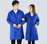 Голубое пальто длинное -трудовое обслуживание