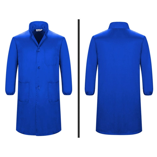 Голубое пальто длинное -трудовое обслуживание