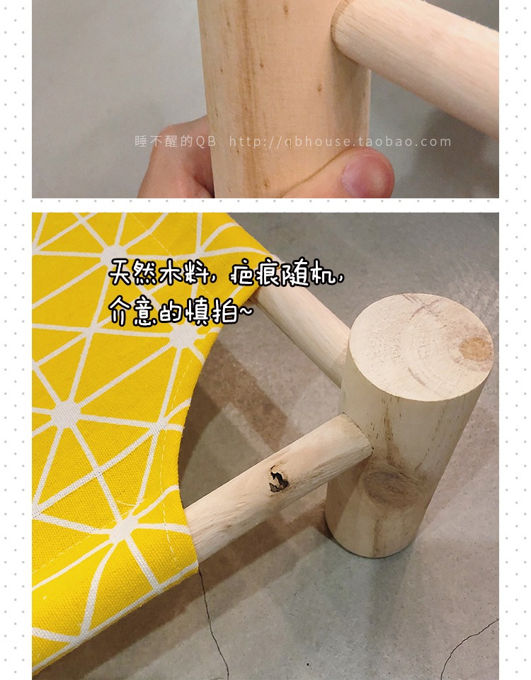 Vật nuôi QB ins mèo Bắc Âu xả gỗ rắn Teddy chó giường khỏi mặt đất nệm gỗ có thể giặt được giường cắm trại bốn mùa võng - Cat / Dog hàng ngày Neccessities Máng ăn cho chó con
