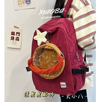 Красный с коричневыми звездами