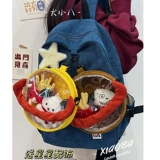 Милый прозрачный высококачественный вместительный и большой школьный рюкзак, брендовая японская сумка через плечо, для средней школы, подходит для студента, в корейском стиле