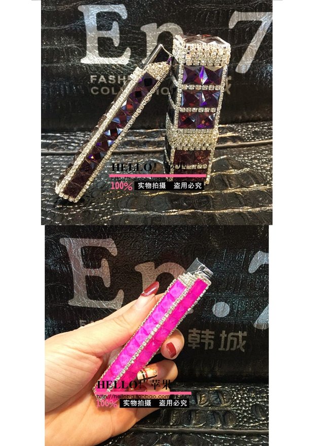 Kim cương pha lê đá quý nhẹ hơn bơm hơi Bà son nhỏ gọn và tiện lợi rhinestone nhẹ hơn bật lửa điện plasma