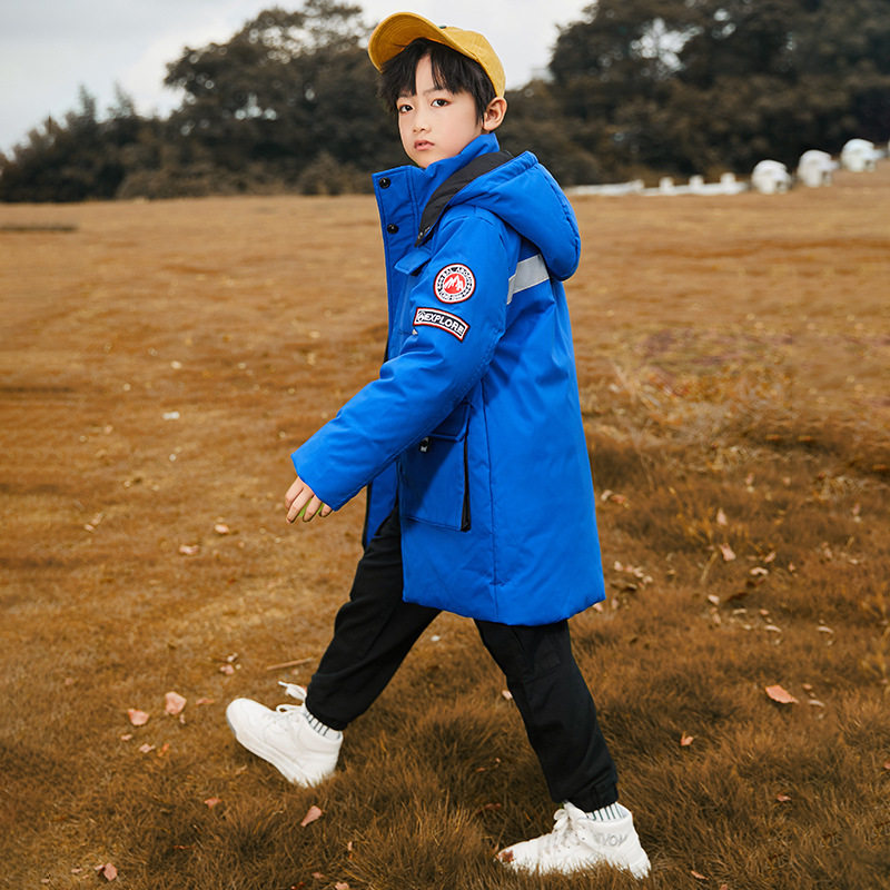6 boys 7 children 8 mid-length version 9 down jacket 10 red and black thickened 11 jacket 12 big children 13 years old cotton-padded jacket winter - Taobao
