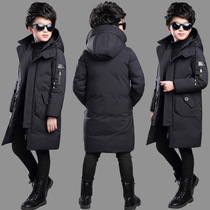 6 boys 7 Children 8 mid-length 9 down jacket 10 Black grey thickened 11 jacket 12 Large boy 13 years old cotton padded jacket Winter