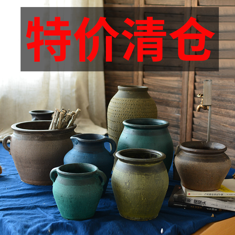 Clearance Sale: Rustic Ceramic Pots, Vintage Vases, Small Succulent Planters, Flower Arrangements, Dried Flowers, Living Room Decorations, Clay Pots, Breathable
