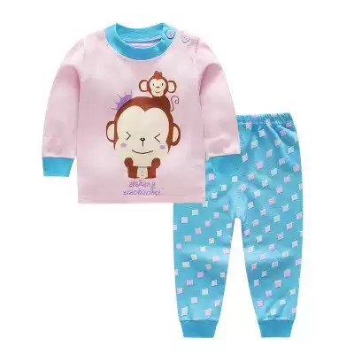 Girls set pajamas baby cotton shirt inner pants baby autumn clothes sanitary pants set cotton children's underwear boys