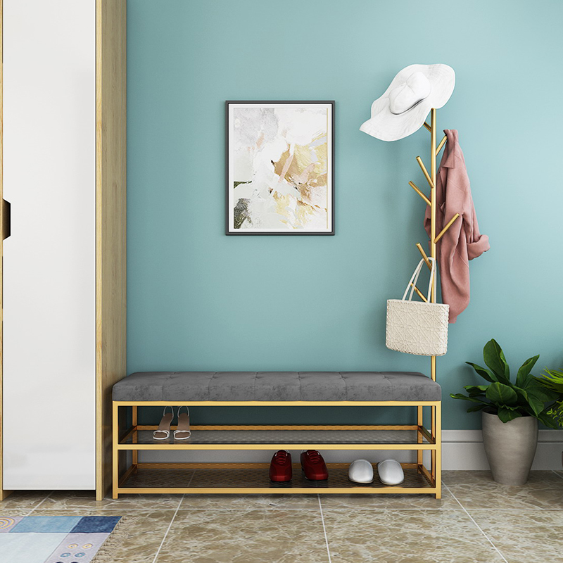 Scandinavian shoe changing stool hanger all-in-one household wear shoe stool can sit in the cloakroom shoe cabinet door sofa long stool