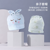 Синяя шапка, семейный стиль, 0-6 мес.