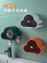 Toilet paper towel hanging box toilet paper box high-end toilet release paper box free of punching paper towels box light and high-end double layer