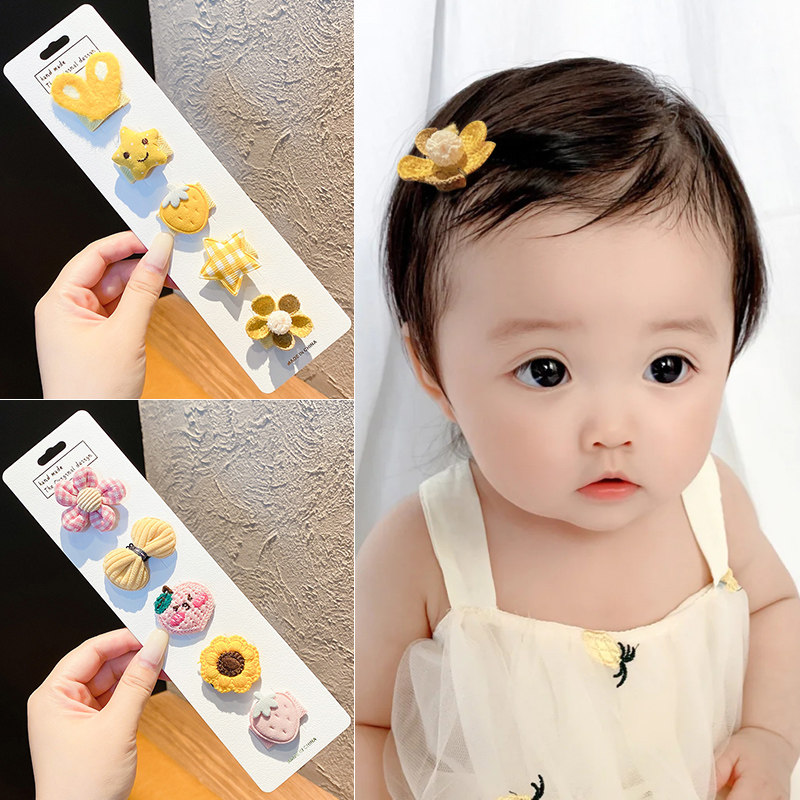 Baby small hair clip female baby No injuries Broken Hair Sweater Hair Clip Hair Accessories Cute Super Cute Baby Hairpin Hairclip