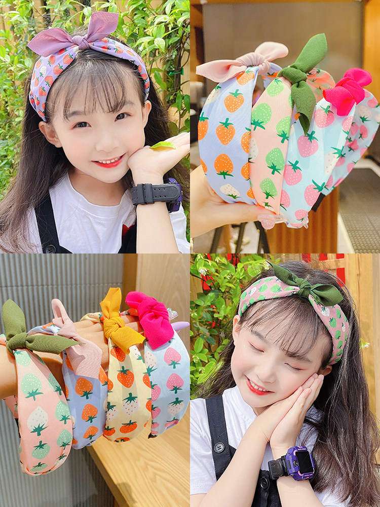 Hair Baling Hoop Children High-end Hair Accessories Girls Tennis Red 2021 New Hair Stirrup Little Girl Foreign Princess Head Accessories