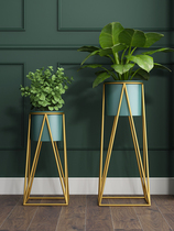 Indoor Living Room TV Cabinet Next To Flower Shelf Light Extravagant High-end Eu Flower Plant Decoration Rack Iron Art Upscale Atmosphere