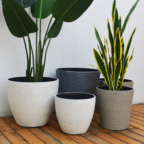 Tiantang Bird Money Tree Green Basket Large Caliber Plastic Flower Pot large number Wenzhu special planted tree high basin thickened