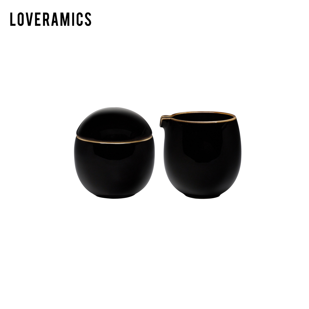 Loveramics love Mrs Wonderful artical excelling nature 300 ml milk sugar pot combination (black)