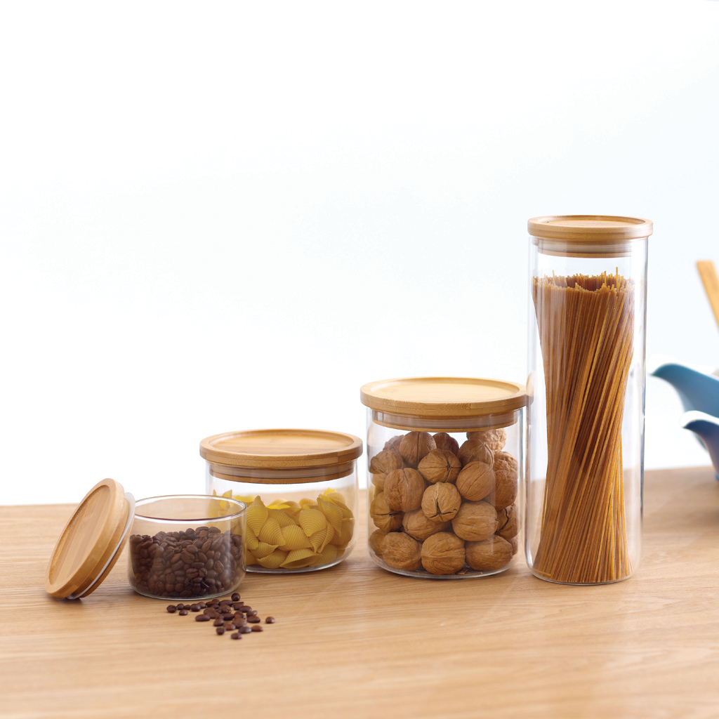 Loveramics love Mrs Beginner 's mind + 300 ml of household moisture - proof glass piggy bank glasswares bamboo cover