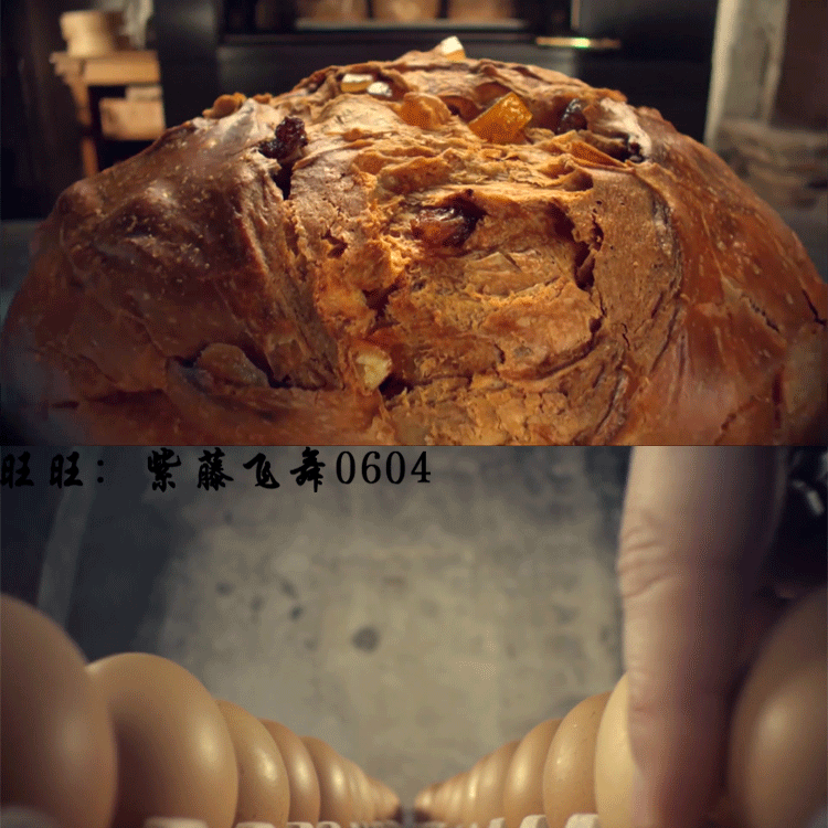 Food Egg Flour Bread Making Bread Baking Oven Eating Bread Bread Dried Fruit Nuts Video Footage