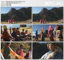 Tibetan Tibetan peoples pot Dance Dance Dance Party HD video Real shot material