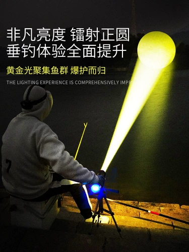 Rieni Laser Night Fishing Light Супер ярко -синий синий свет, сильный свет, 氙 氙 氙 氙