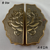 Lotus carved semicircular door handle hand-style antique wooden door handle modern glass door luxury handle in stock