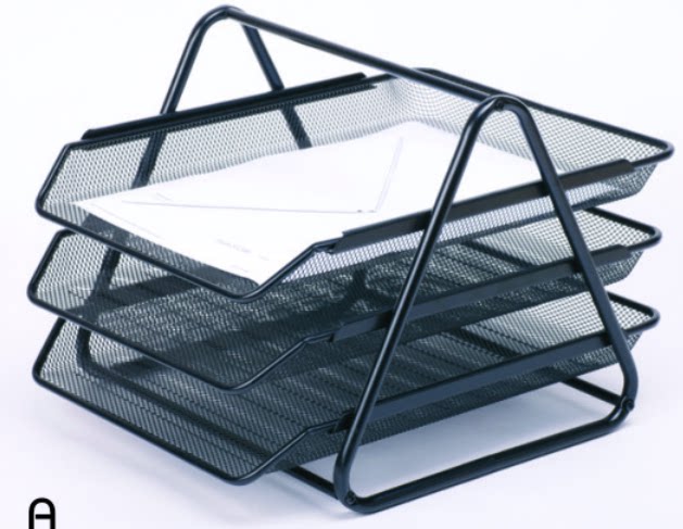 9181 Mesh Three Layers File Basket Base Frame Holder Information Basket Containing Student Metal Home Business Office Hot Sell