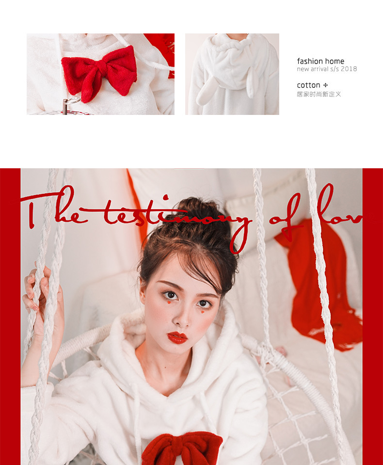 Ins nhung nhung váy ngủ nữ mùa đông ấm áp dễ thương tai thỏ trùm đầu đồ ngủ Nhật Bản dày váy dịch vụ nhà lỏng váy lanh mặc hè