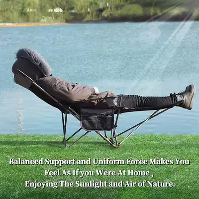 Office lunch break Nap sitting sitting back chair outdoor folding camping picnic beach fishing chair