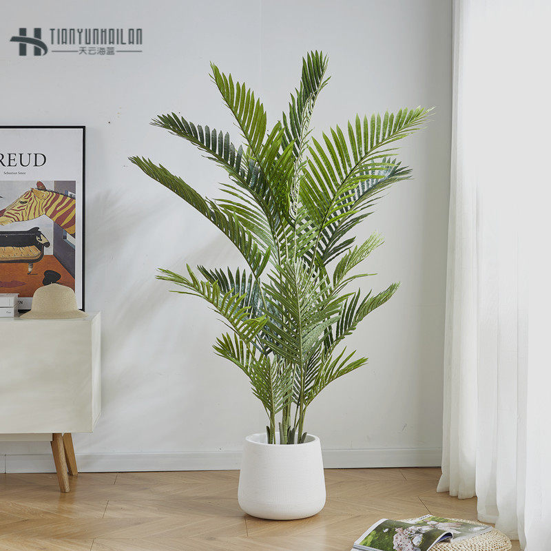 Large Nordic simulation plant floor-to-ceiling anchovy simple decoration false flower potted indoor loose-tailed sunflower green plant ornaments