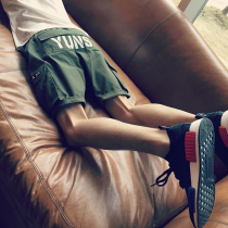 Mens shorts Tide brand loose pants casual Korean trend summer thin wear multi-bag overalls pants five-point pants