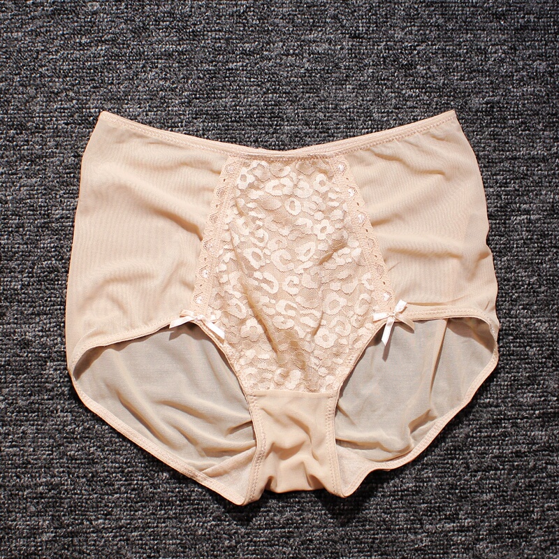 European and American Export Original Xoxo Breathable Skin-Colored Mesh High-Waist Women's Briefs, High Elasticity, Close-Fitting, Hip-Hugging, Non-Curling