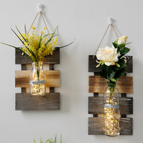 Nordic style pendant log hemp rope handmade Creative Wall Wall hydroponic vase Wall Wall balcony ornaments