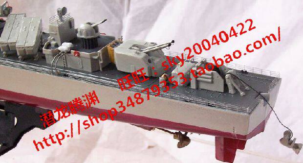 Корабль 正德福 023 1：260电动中国旅大ⅲ级166珠海号导弹驱逐舰拼装模型