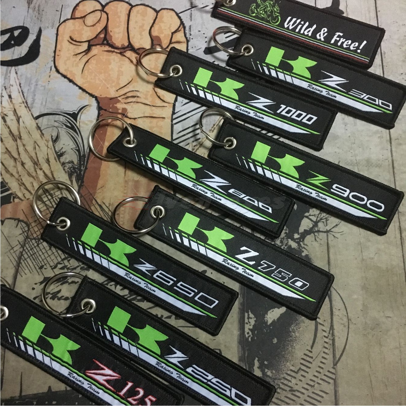 Kawasaki Z125 Z250 Z300 Z650 Z750 Z800 Z900 Z1000 Universal keychain pendant