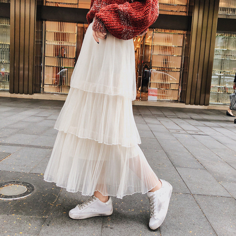 Pregnant woman half-body dress spring summer 2020 new stylish black medium long version Belly Long Dress Summer Thin web yarn dress