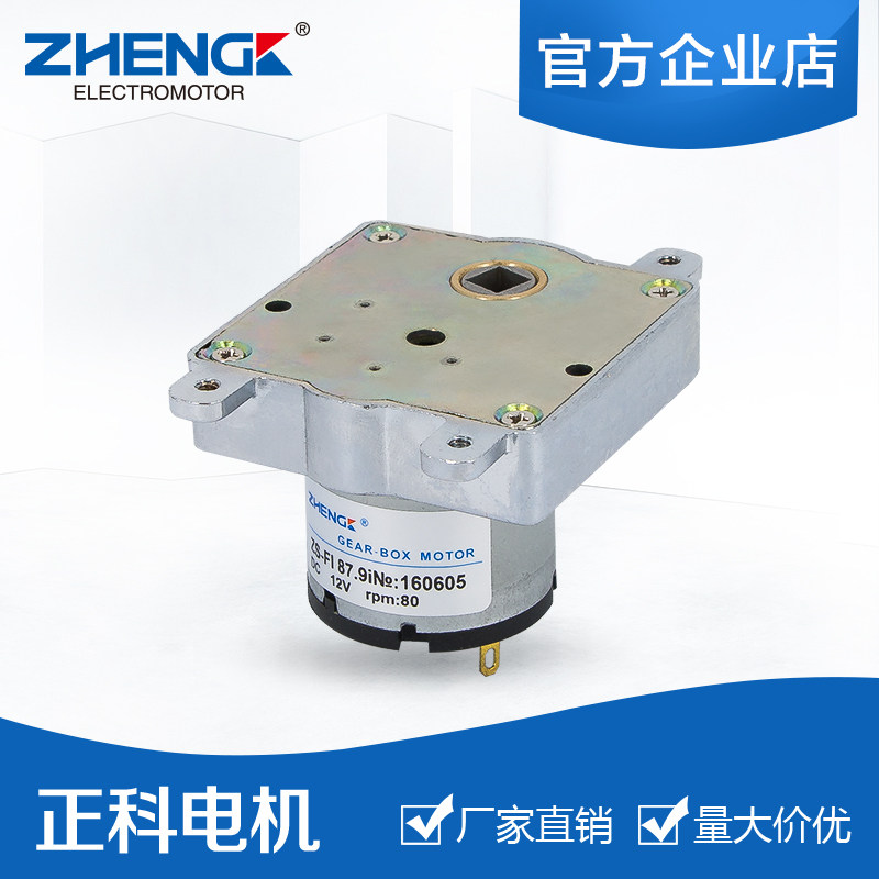 Manufacturer direct sales positive motor permanent magnet DC ordinary speed reduction motor ZS-FI 12V24V