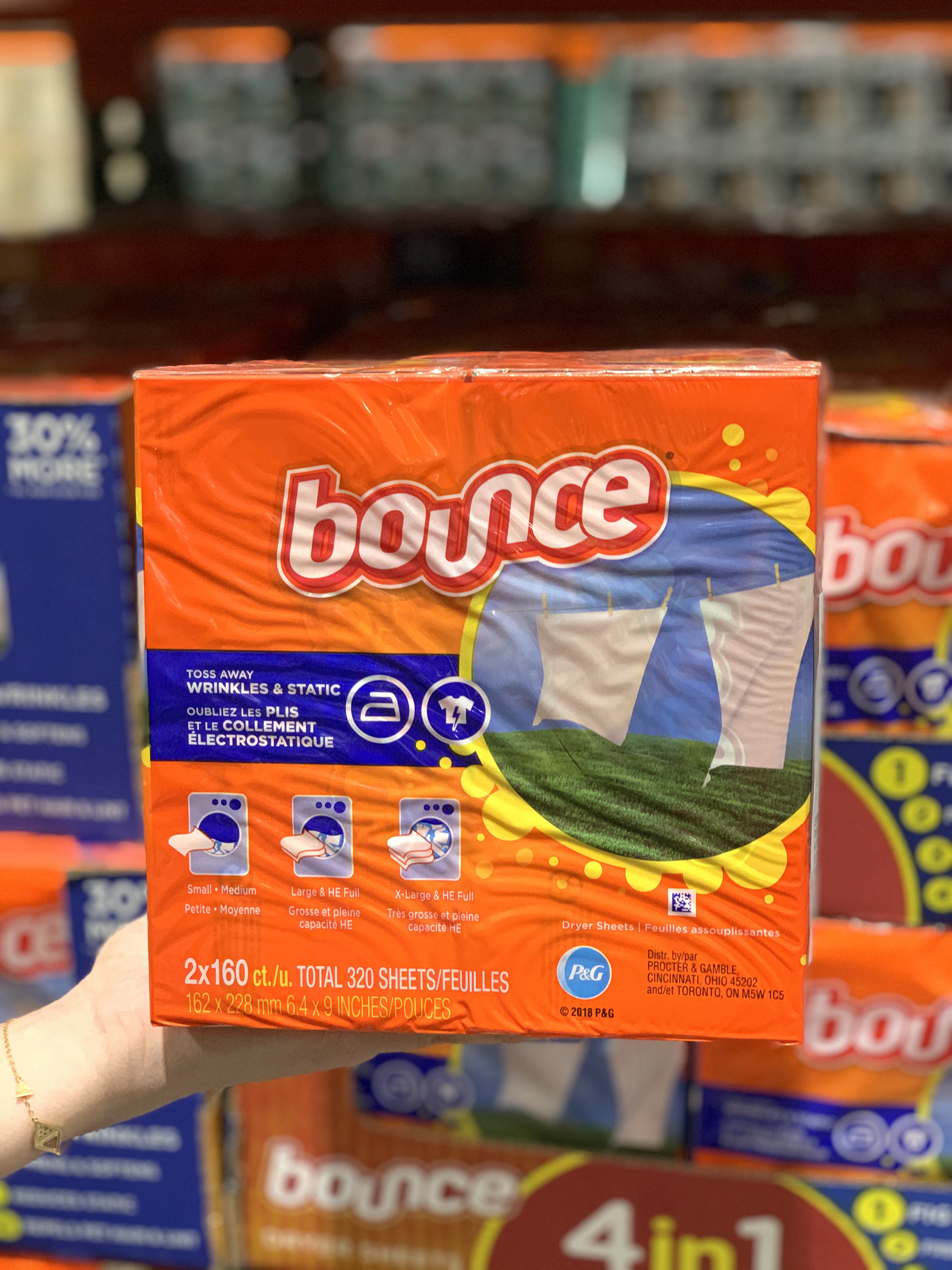 Shanghai costco American Bounce four-in-one soft paper dryer with fragrant paper 160 pieces*2 boxes