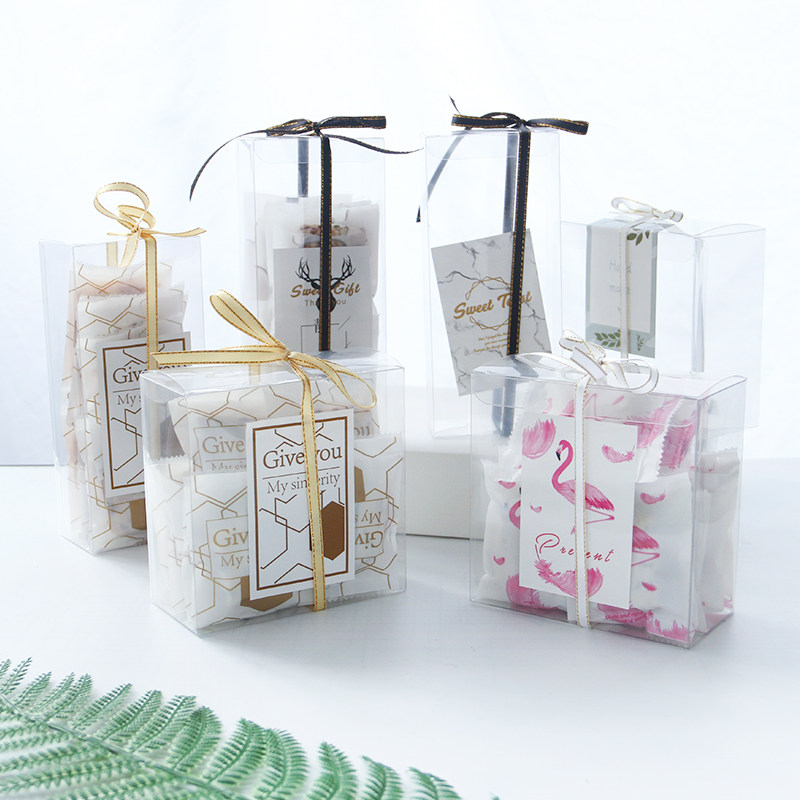 Transparent candy snowflake crisp packaging box nougat biscuit gift box candy pineapple crisp baking packaging box